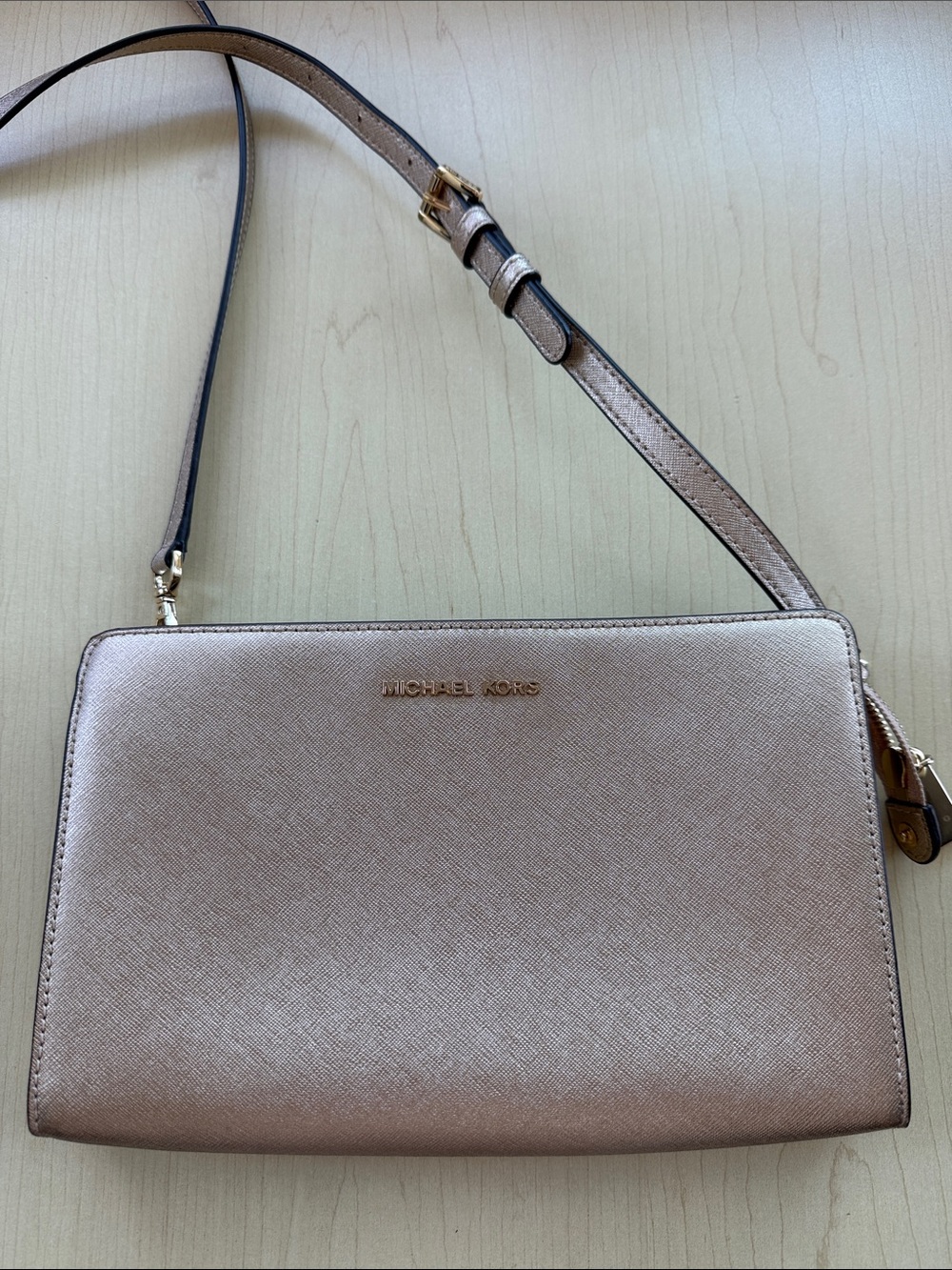 Michael Kors Metallic Rose Crossbody Bag